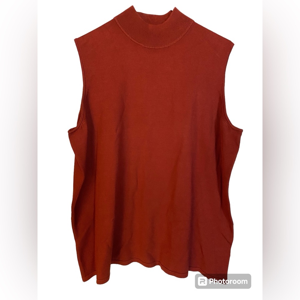 Rena Rowan Woman Sleeveless Blouse Silk Blend Size 2X New